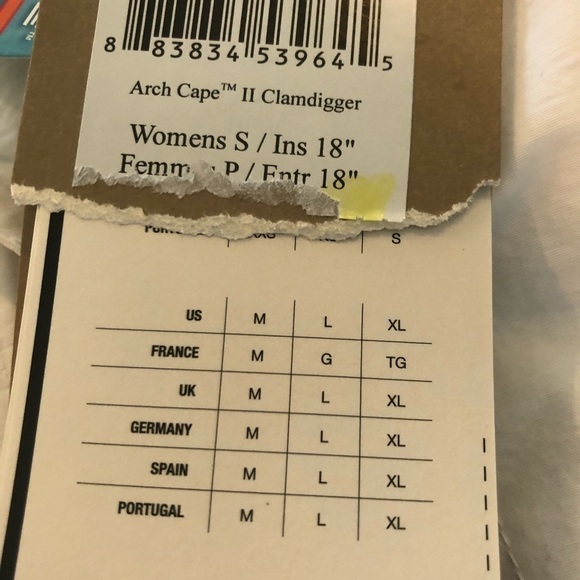 New Columbia Arch Cape 18” Clamdiggers White Sz. S - Picture 4 of 7